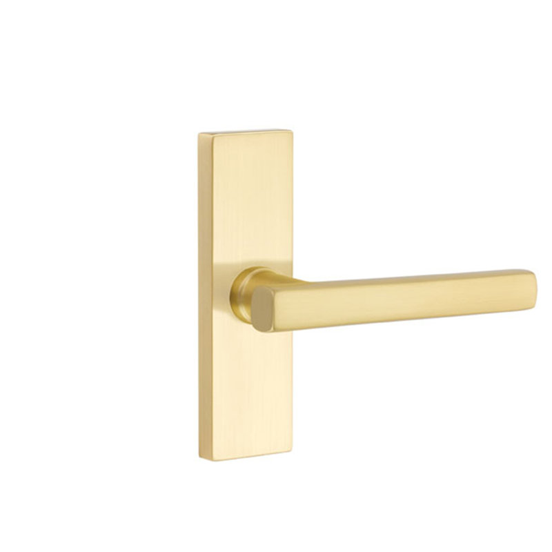 Freestone Passage (Hall & Closet) Door Lever, Right, Satin Brass