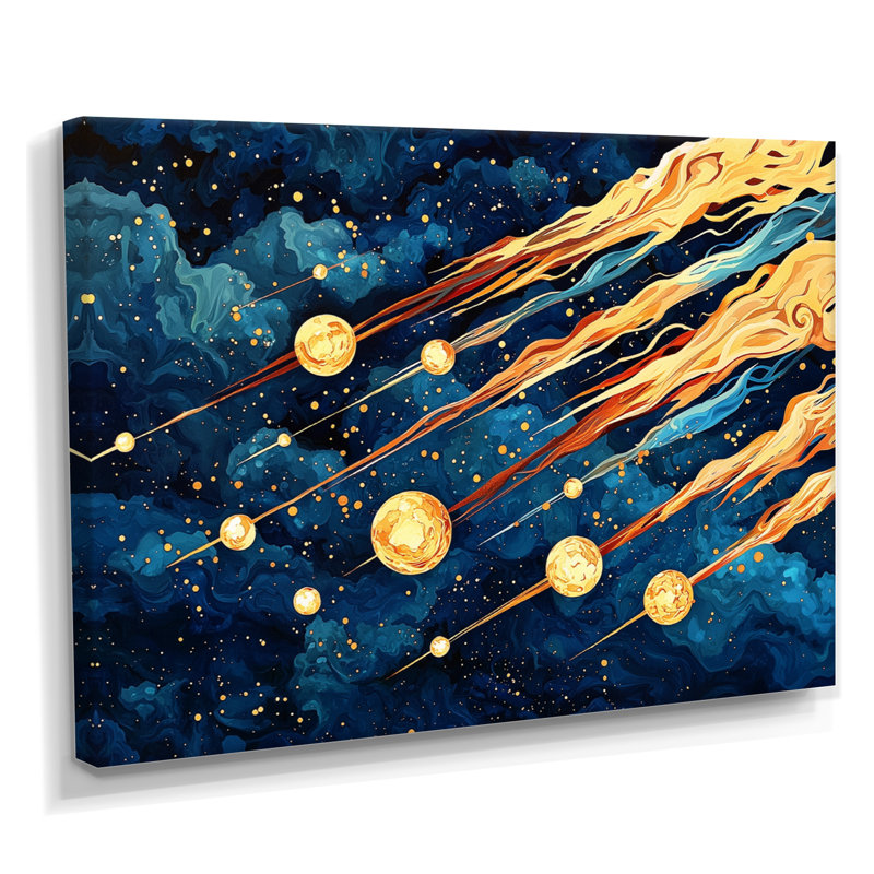 Radiant Cascade Of Comets II - Space, reproduction sur toile, 24" H x 32" W, Toile tendue, Does Not Apply