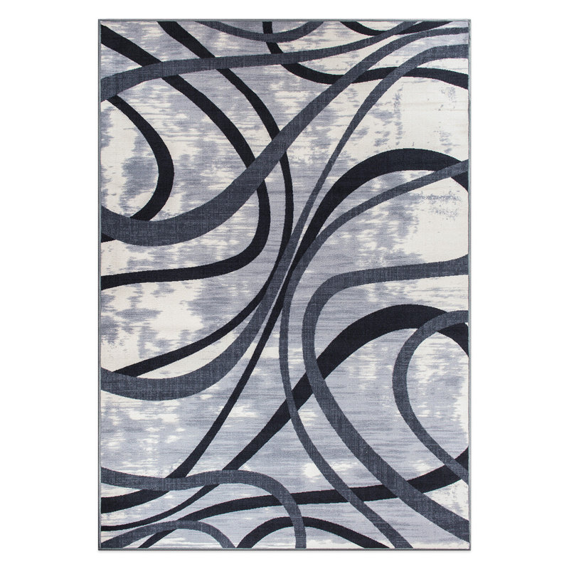 Miakota Abstract Non-Slip Area Rug, Rectangle 7'10" x 10'