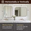 Miroir de meuble-lavabo de salle de bain contemporain Cadre en acier inoxydable-274927310-299637582