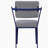Gray blue open-back office chair