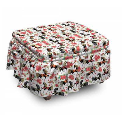 Box Cushion Ottoman Slipcover