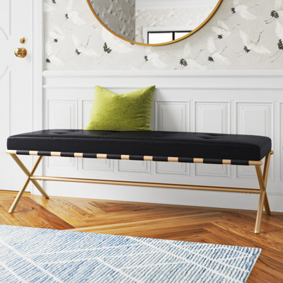 Jaylyn Faux Leather Upholstered Bench