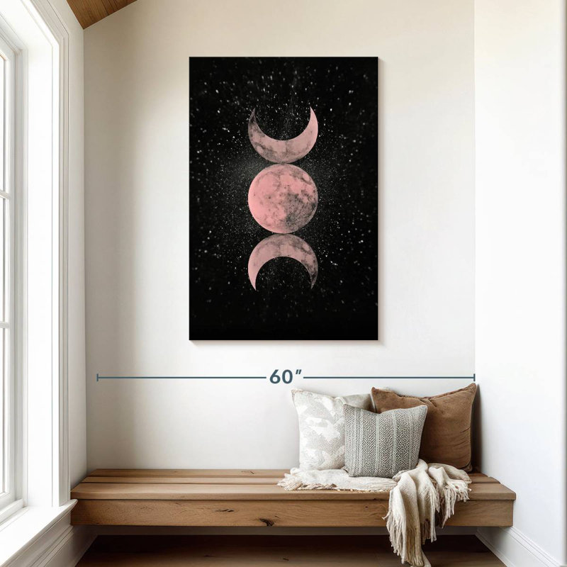 Oberle Pink Moon Symbol, 45" H x 30" W