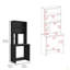 Bureau d'ordinateur, tablette inférieure, quatre tablettes