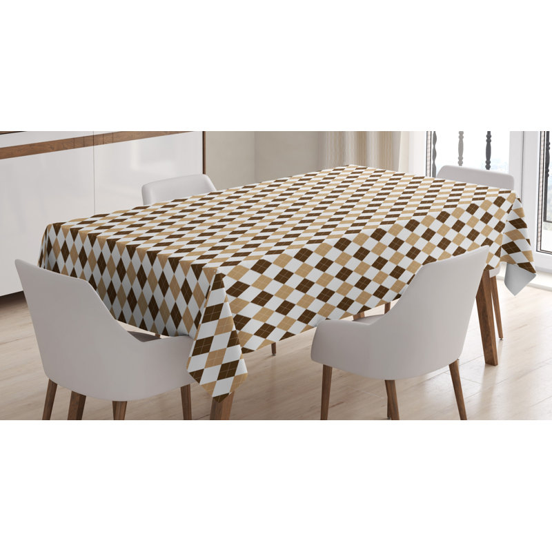 Earth Tones Tablecloth, 84" L x 60" W