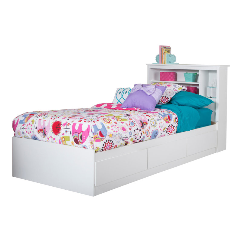 Raiden Kids Twin with Drawers, White