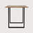 Solid Wood Top Metal Base Dining Table