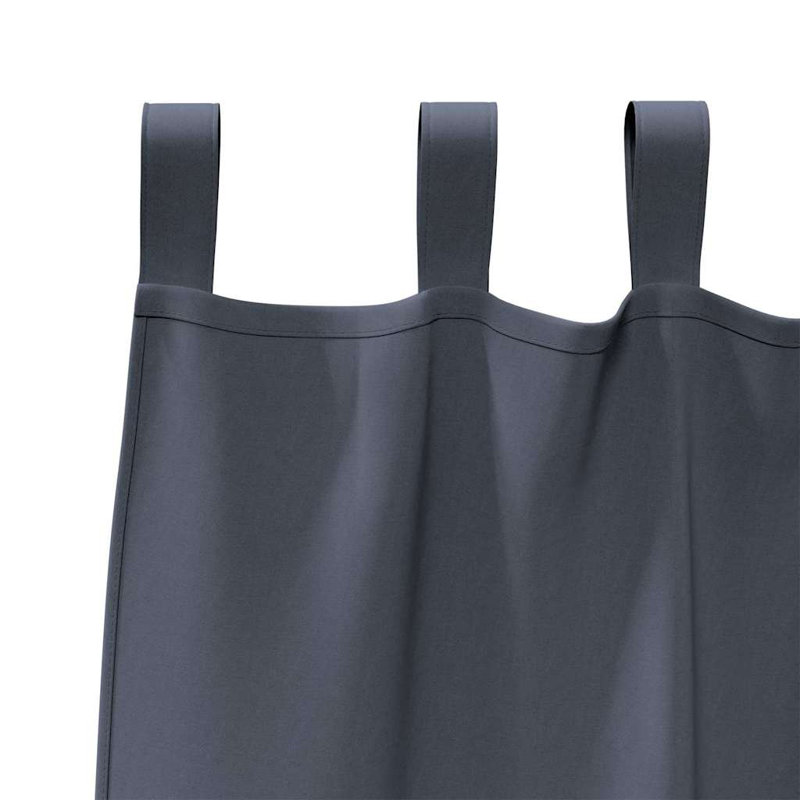 Curtains With Curtains 2 Pcs Polyester, 140cm Width x 140cm Drop, Anthracite