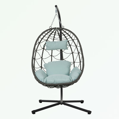 Fauteuil à œufs avec support et coussin moelleux