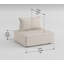 Fauteuil d'appoint capitonné pour salon avec coussin cylindrique, revêtement en tissu bouclé, 1 pièce, style moderne, sans accoudoirs, en bois massif (1 fauteuil seulement !!!)
