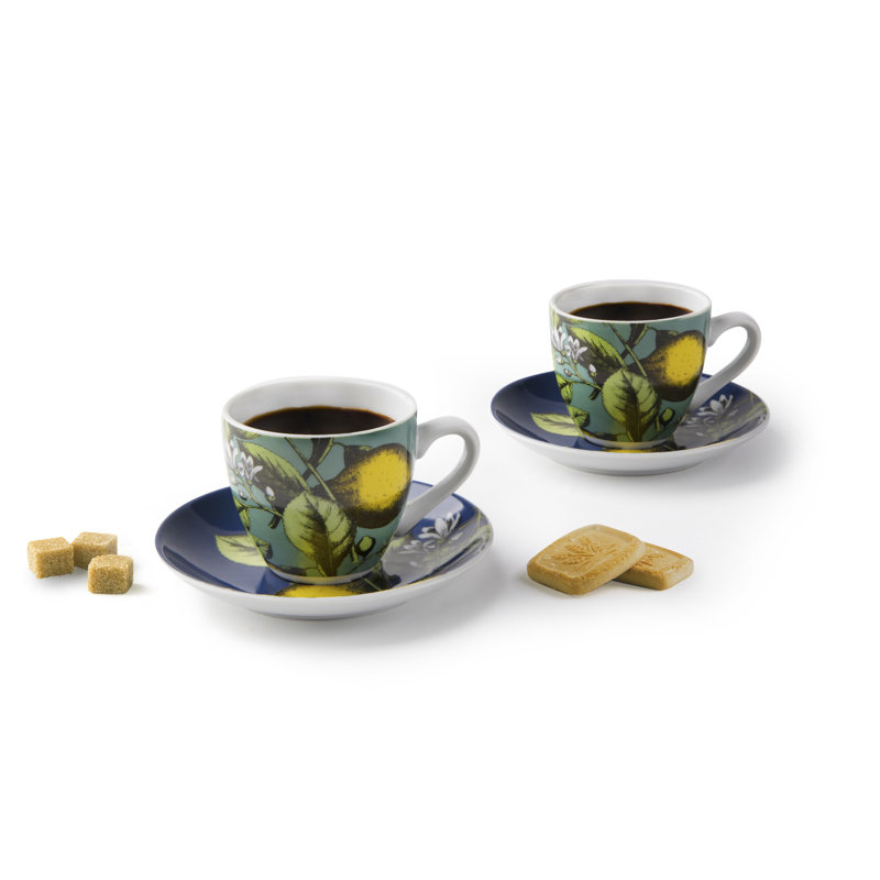 Boboli Porcelain Espresso Cup and Saucer