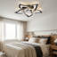 Ventilateur de plafond à 5 pales avec lumière et télécommande, ventilateur encastré noir de 32 pouces, 6 réglages de vitesse, 3 couleurs de lumière, convient aux cuisines et aux chambres