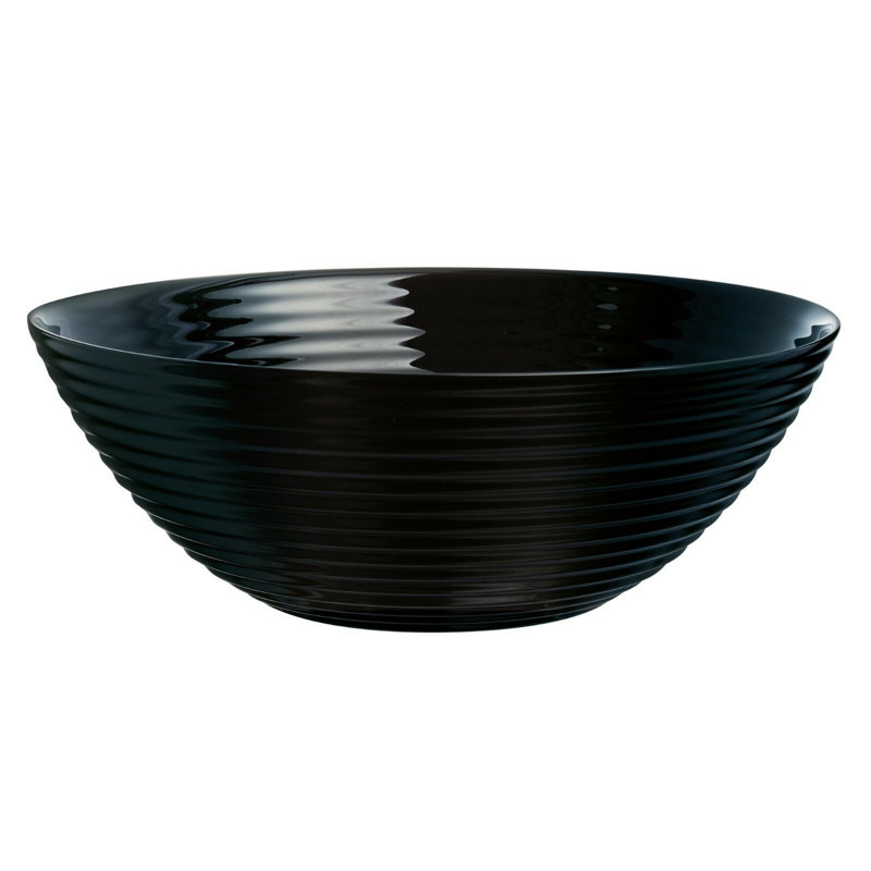 Luminarc Harena Glass Salad Bowl, Black
