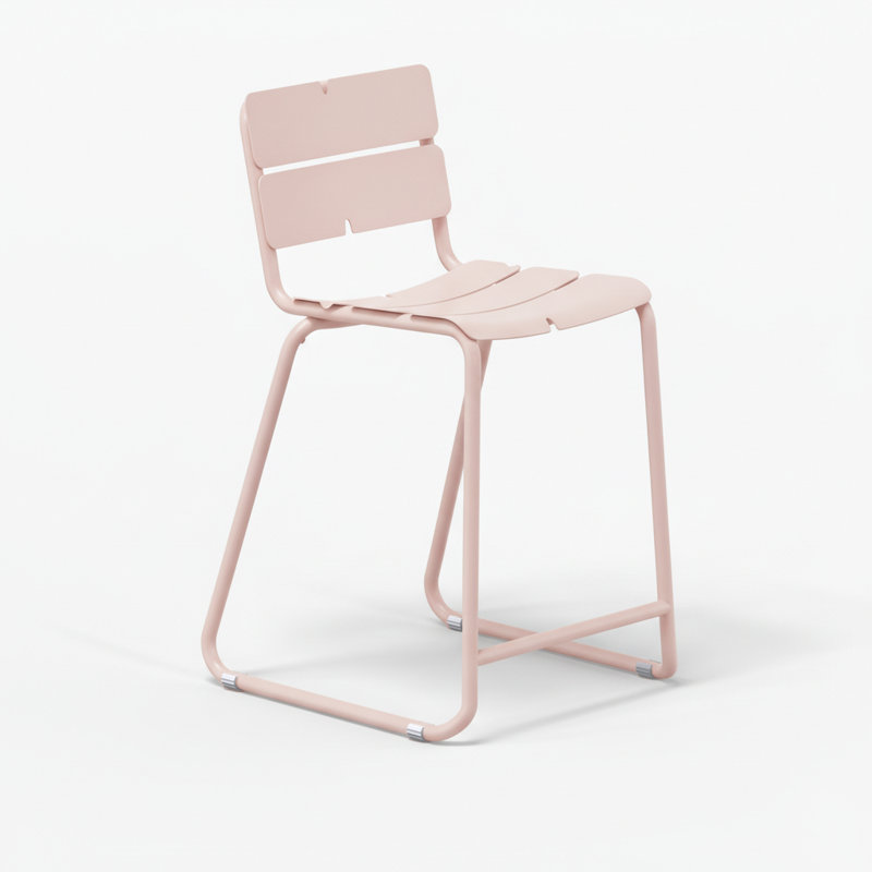 Corail Counter Stool Armless, Pastel Pink