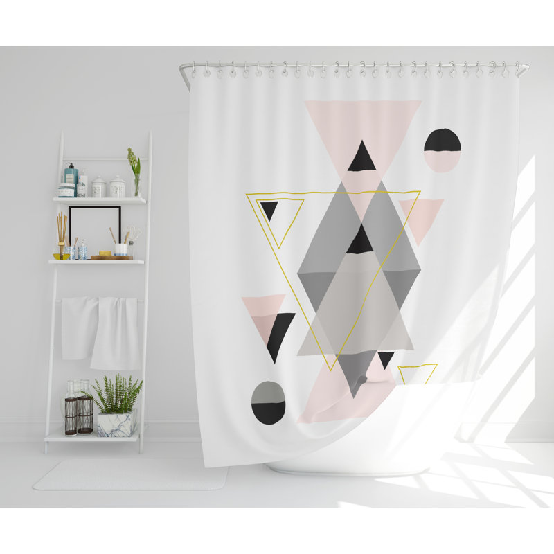 Nicholas Polyester Shower Curtain, 168cm H x 168cm W