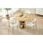 47.2" Round Dining Set With 2-Tier Storage Shelf And 2 Upholstered Chairs (Set Of 3)-1160505091