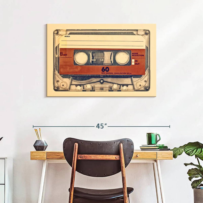 Abarca Retro Compact Cassette, 24" H x 36" W