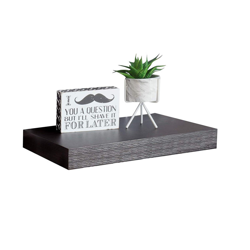 Bovina Floating Shelf, Espresso, 2" H x 16" W x 9.25" D