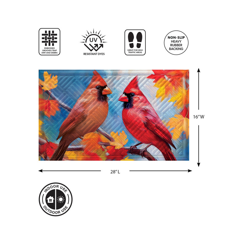 Tapis en relief coloré Cardinal