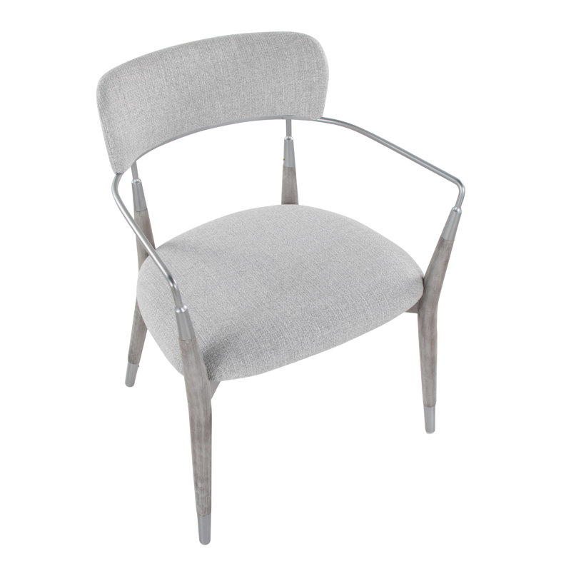 Chaise rembourrée Eatons, Gris/argent, Gris clair