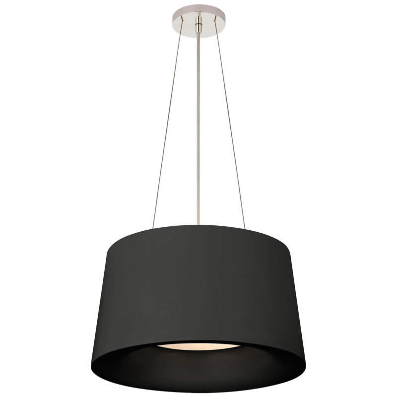 Barbara Barry Halo Small Hanging Shade, White, Matte Black