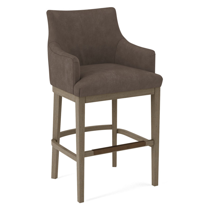 Upholstered Stool, Evolution Silver Fox, Nutmeg