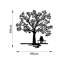Élégant accessoire mural décoratif en métal, noir, 26,0 po x 27,2 po | Fabrication 100% métal, épaisseur: 0,06 po | Parfait pour la décoration intérieure, design moderne, facile à accrocher au mur, durable et élégant