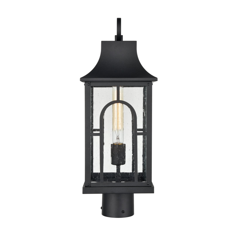 Lampadaire d'extérieur 1 lumière de 19,75 po de hauteur Triumph - noir texturé