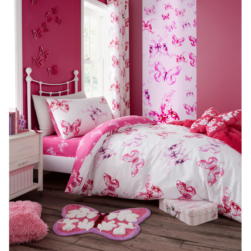 Butterfly Fitted Sheet, Single (3')