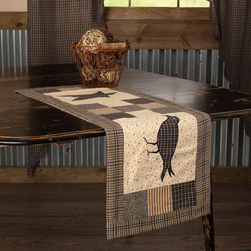 Kettle Grove Crow and Star Runner 100% Cotton Table Runner, 13'' W x 36'' L