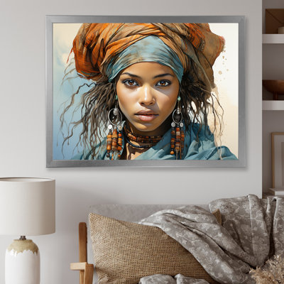 Somant Bantu femme africaine Portrait I - art mural tribal africain