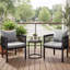Outdoor Patio Dining Armchair with Cushion-928228141-928228142