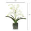 Faux Orchid Plant In White Vase-1999902369