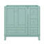 Meuble-lavabo 36 po sans lavabo, armoire de salle de bain autoportante en bois avec 3 tiroirs, une armoire, chargement USB