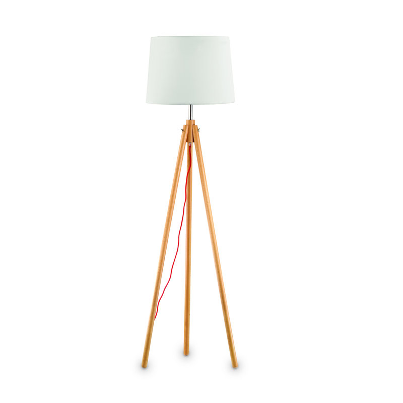 Ewart 64.57'' Tripod Floor Lamp, Brown/White