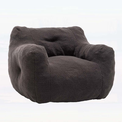 Comfy High-Density Foam Bean Bag Sofa Chair with Armrests for Adults, Perfect for Relaxation in Living Room and Bedroom