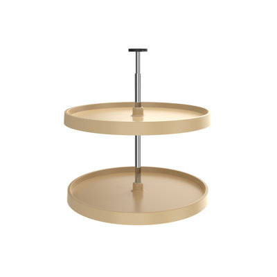 Rev-A-Shelf Lazy Susan Full-Circle Polymer 2-Shelf, Almond