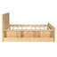 Lit plateforme moderne en bois massif avec couchette coulissante et compartiments de rangement latéraux Oiven-126227796-126227798