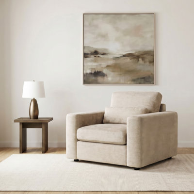 Fauteuil d'appoint en chenille Seguin Beige
