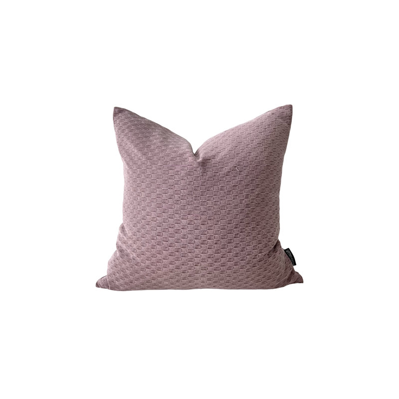 Largo Canvas, Plum Checkered, Square 18"H x 18"W
