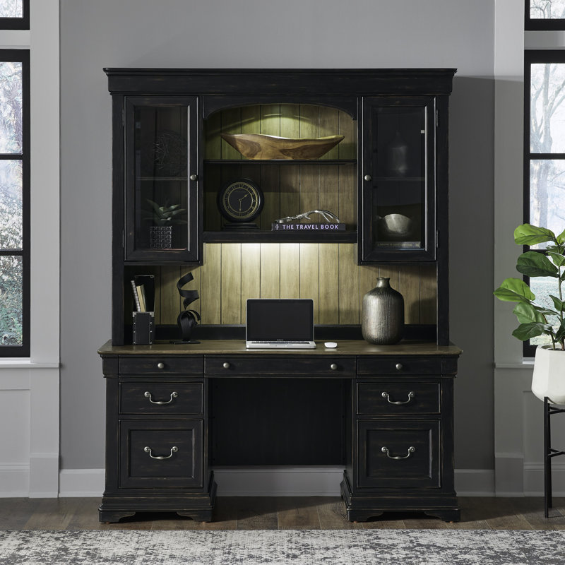 Juiliana Credenza and Hutch w/ LED Lighting