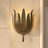 Nataniela 1-Light Rustic Steel Dimmable Half Moon Flower Petal Wall Sconce-154951448