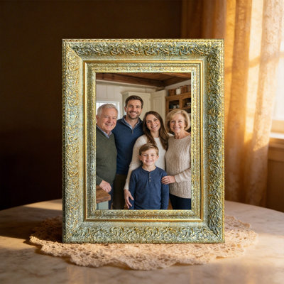 5" x 7" Antique Gold 3 PCS Statement Picture Frame for Home Decor