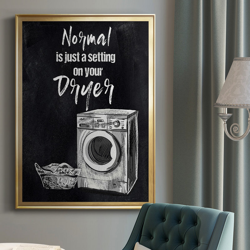 " Normal Is Just A Setting ", 36.5" H x 26.5" W x 1" D, Gold