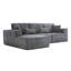 Canapé modulaire de 105 po, canapé modulaire Cloud avec assise profonde, canapé modulaire moderne en L avec méridienne, canapé rembourré pour salon, sans assemblage, (gris) 
