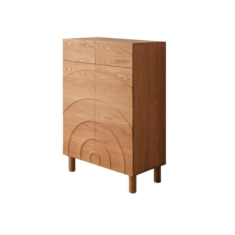 Armoire de véranda moderne en chêne blanc de style simple