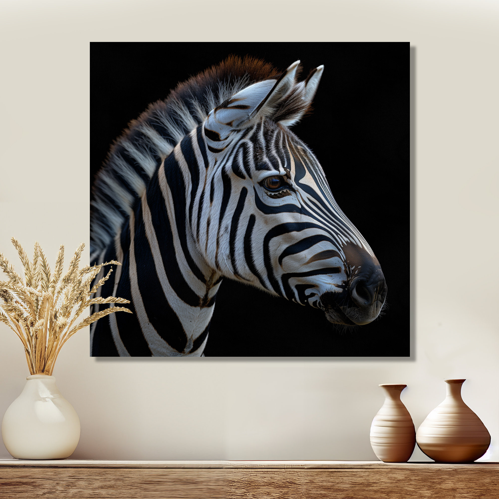 Design Art Black And White Zebra Photo Zebra Animal Wall Art Wayfair