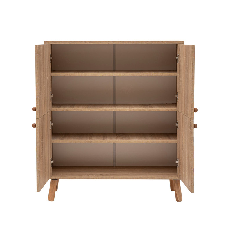 Armoire décorative moderne à motif abstrait 4 portes - l 37 po x H 44 po x P 14 po