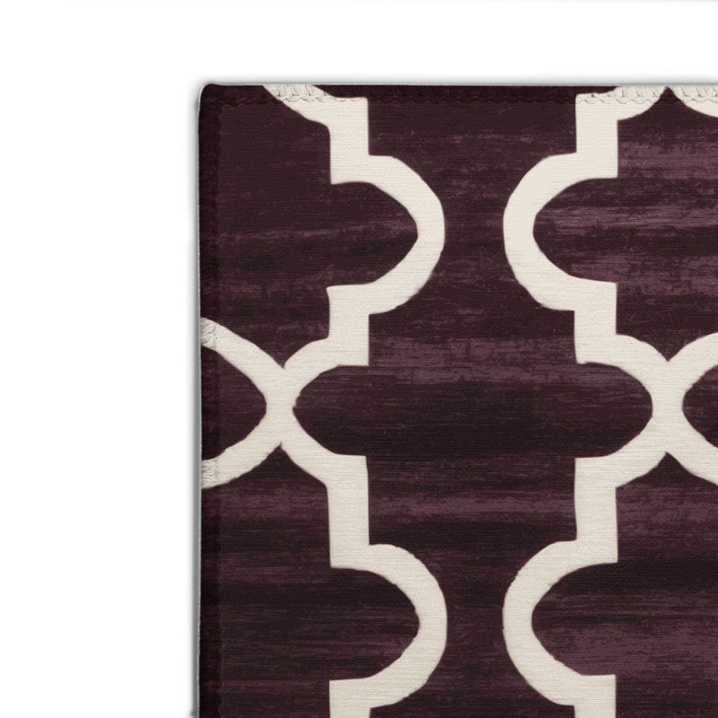 Tapis brun intérieur et extérieur Trellis, Rectangulaire 2 pi x 3 pi